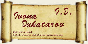 Ivona Dukatarov vizit kartica